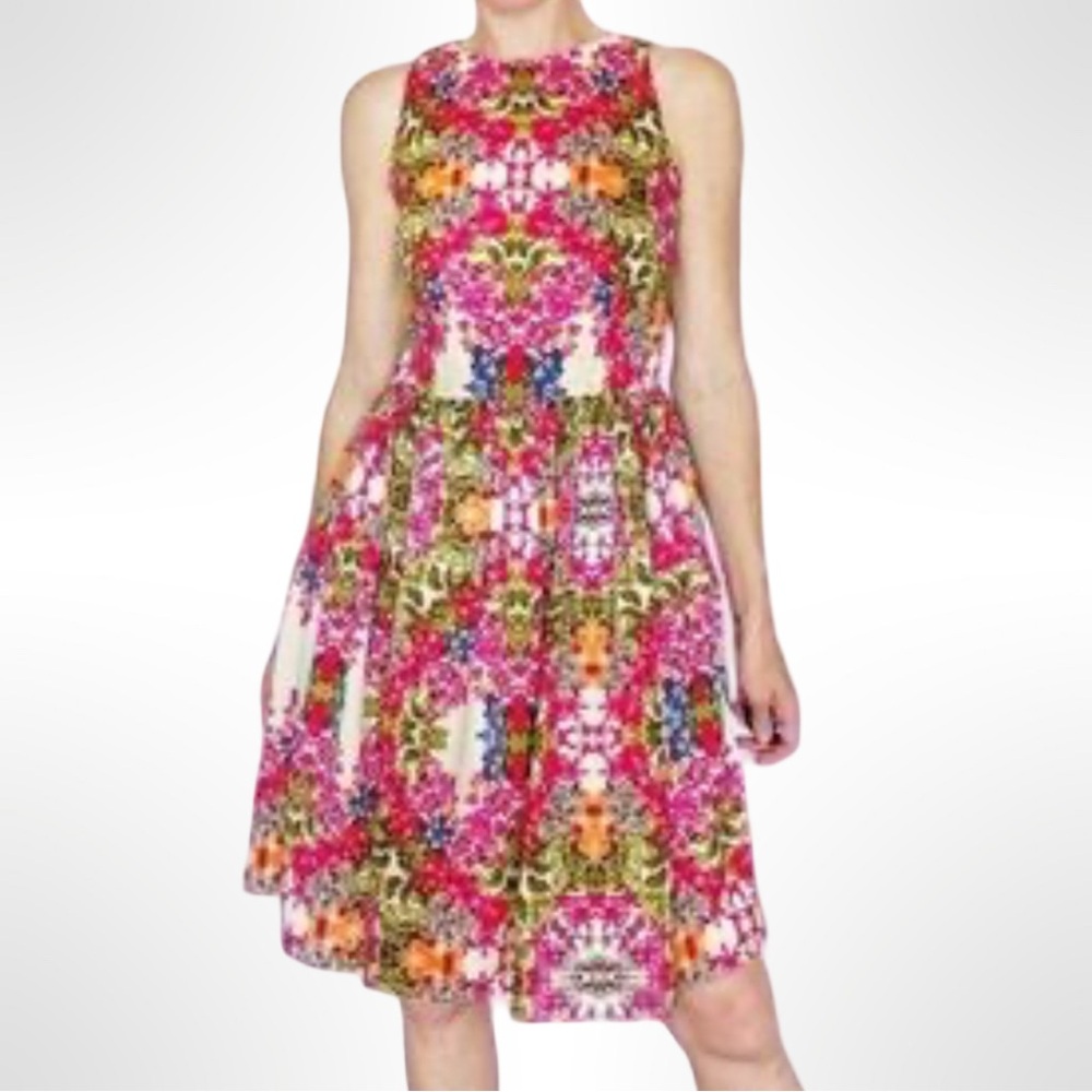 Maggy London Vibrant Floral Midi Dress
